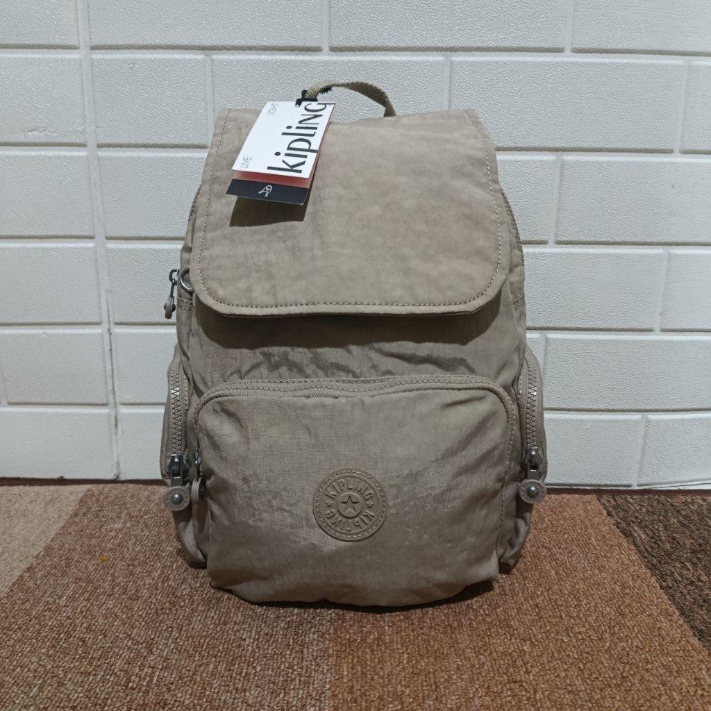 Tas Kipling City Pack S Backpack Womens Original Soft Taupe Ransel Kecil Wanita Daily Bag