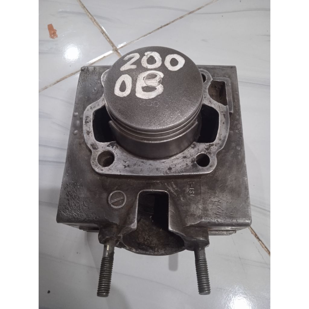 blok boring cylinder Suzuki satria 2tak OS 200 sudah porting OB