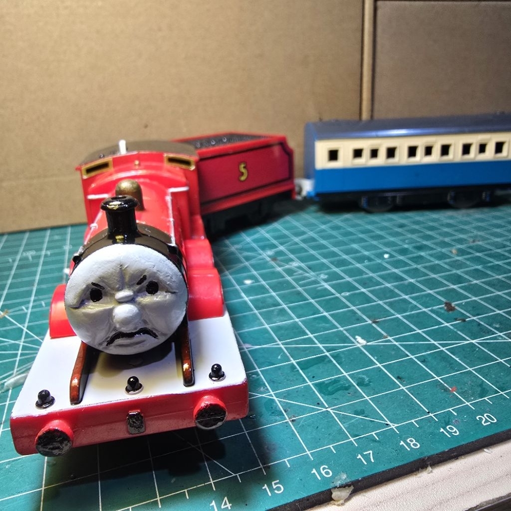 Takara Tomy Plarail Powerful / Angry James (custom)