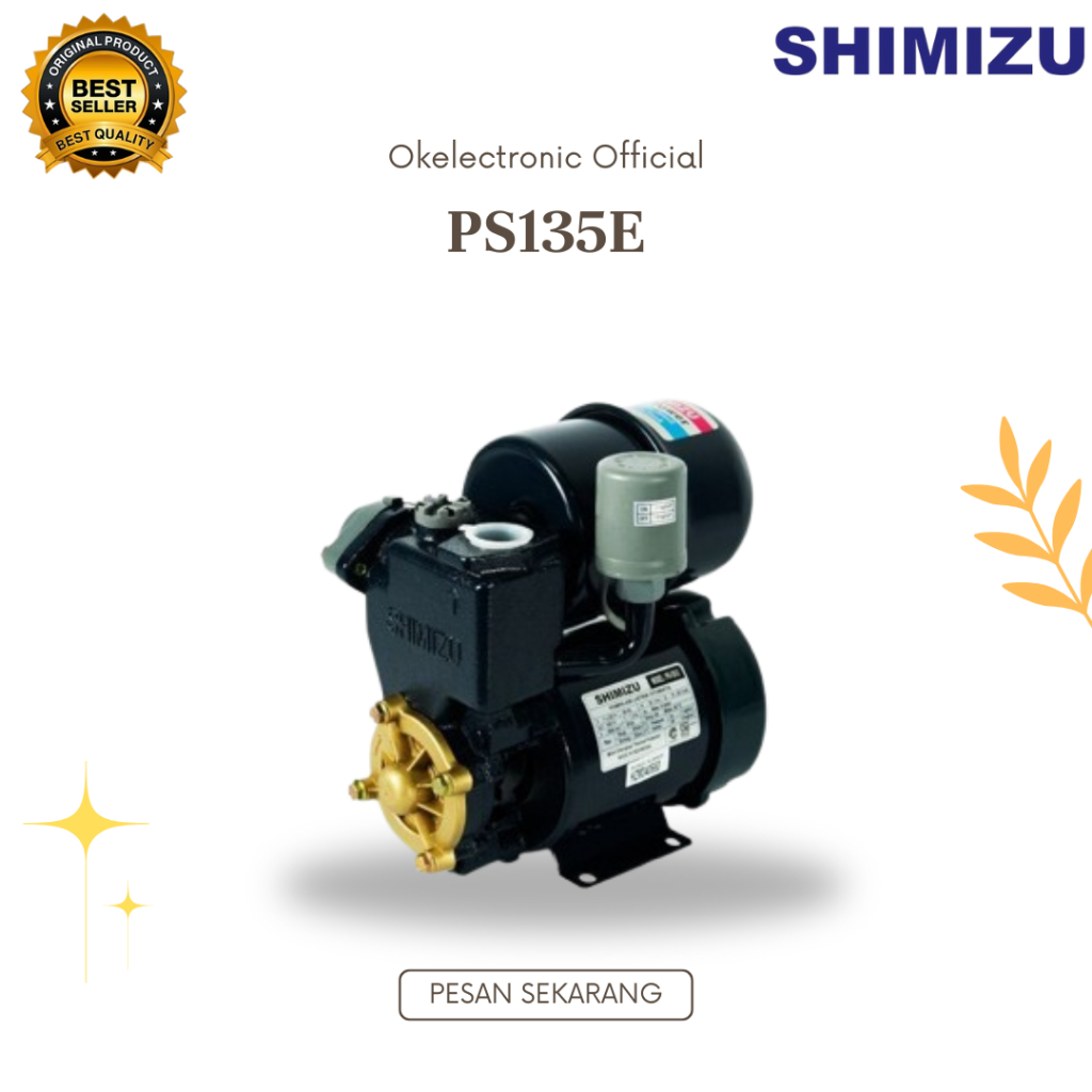 SHIMIZU POMPA AIR PS 135 E AUTOMATIC PUMP/PS135E/PS-135E/PS-135 E/PS135/ORIGINAL SHIMIZU GARANSI