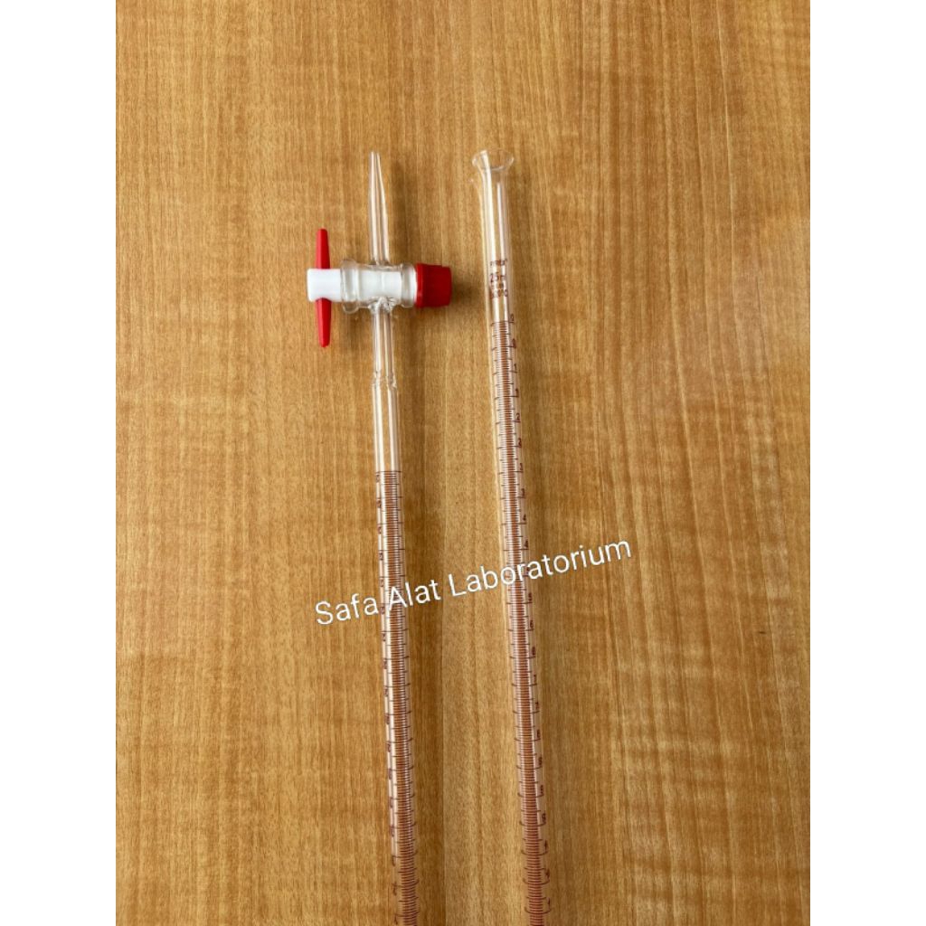 Buret Kaca Laboratorium 25 ml Pyrex Alat Ukur Kompresi Motor