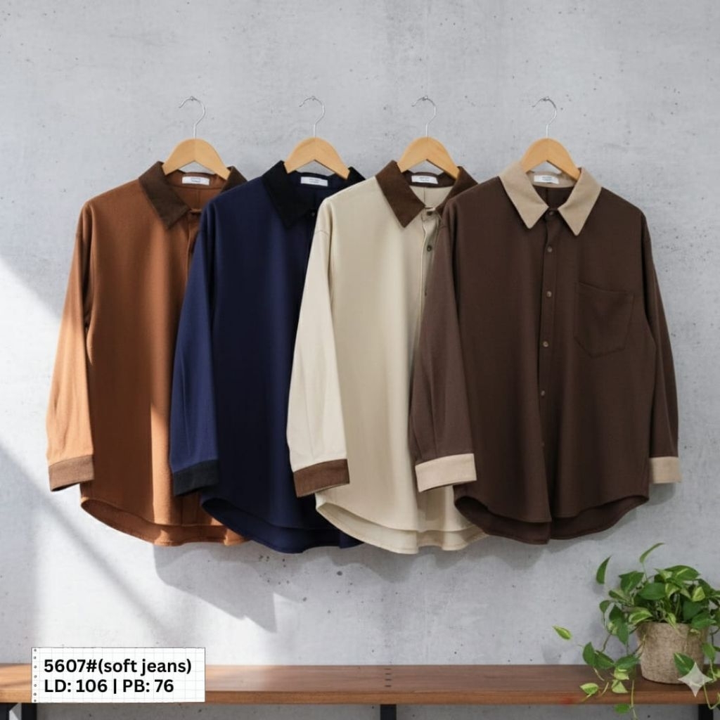 KEMEJA JAKET SOFT JEANS TEBAL by Wanwan