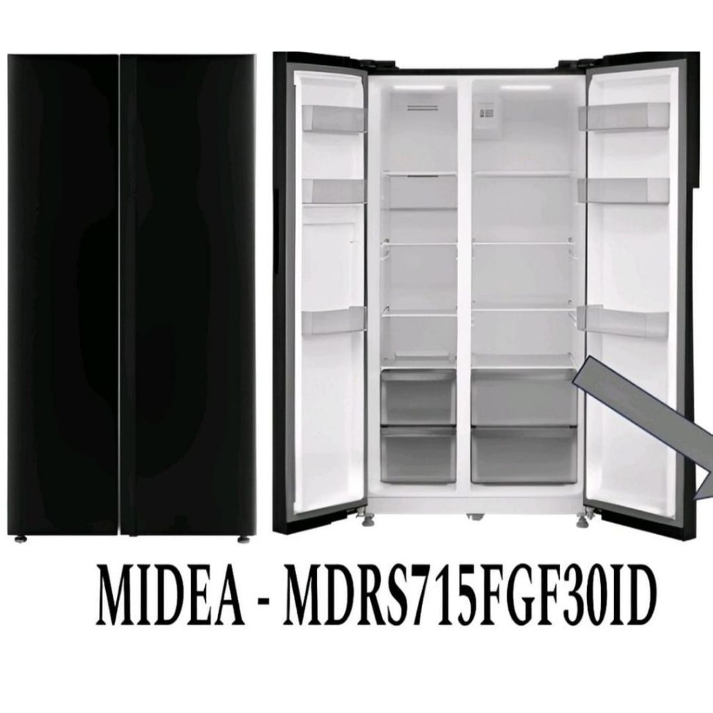 KULKAS SIDE BY SIDE MIDEA MDRS715FGF30ID 558LITER KULKAS SBS MIDEA