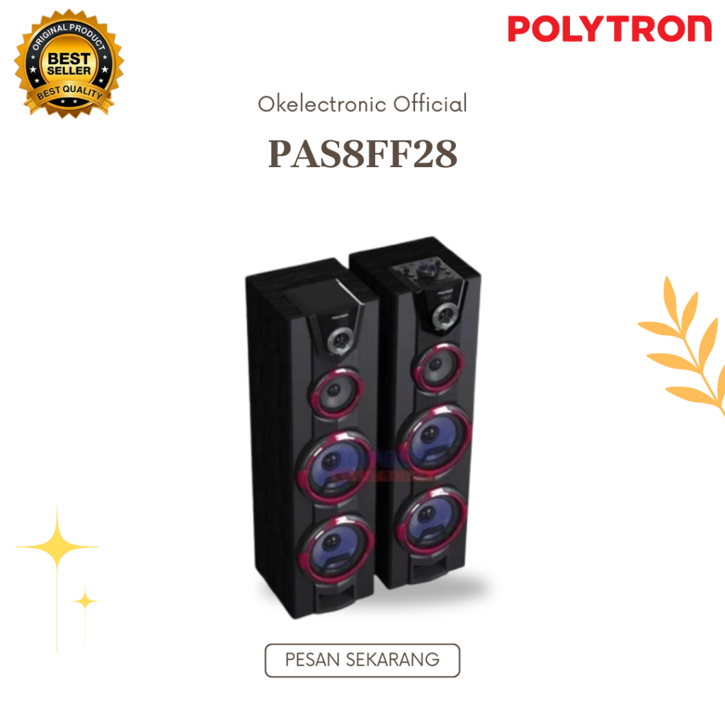 POLYTRON Active Speaker PAS8FF28 BLUETOOTH/PAS-8FF28/PAS 8FF28/POLYTRON SPEAKER BERGARANSI ORIGINAL