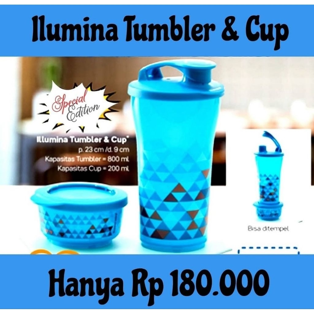 ilumina tumbler set 800 ml tuperware
