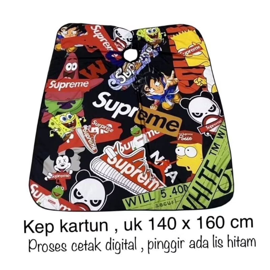 Kain Kep Motif Kartun Sarung Kain Kip Jumbo Salon Dan Barbershop