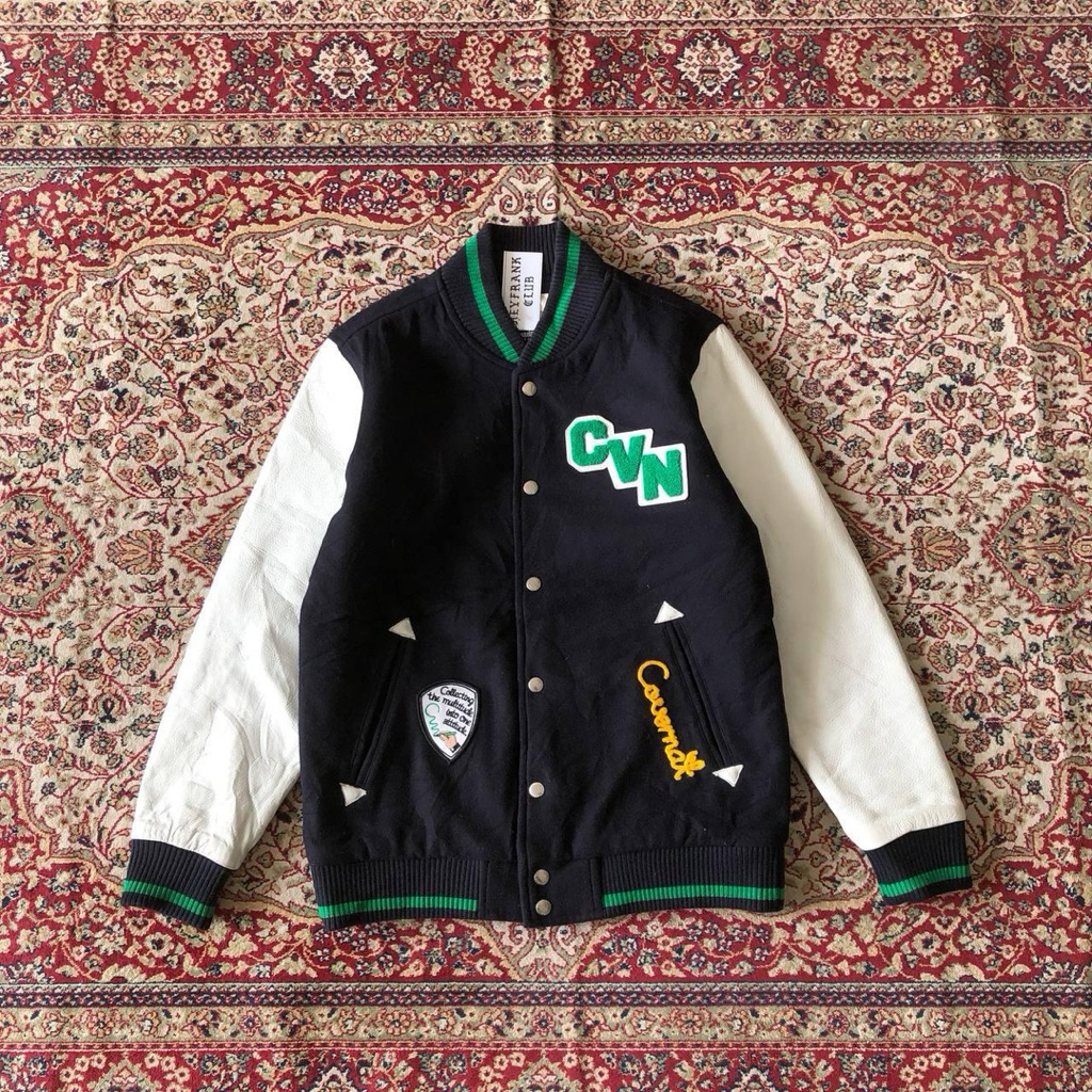 Covernat wool leather varsity jacket Vintage varsity jacket HE201
