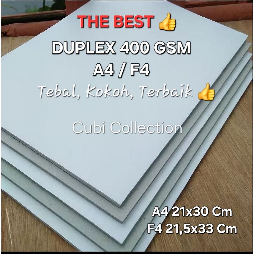 [TERMURAH] KARTON DUPLEX TEBAL 400 GSM A4 / F4