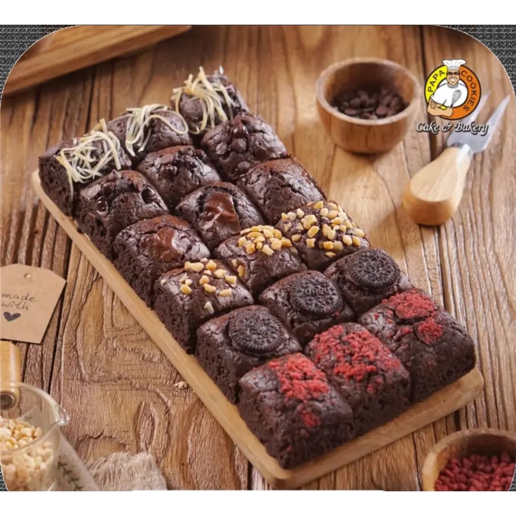 FUDGY BROWNIES PAPA COOKIES CEMILAN roti makanan Jogja