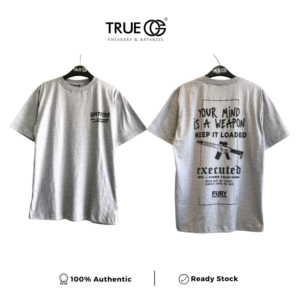BRVE X Dcobra Reborn X Spitfire Grey T-shirt Fury Collection Authentic