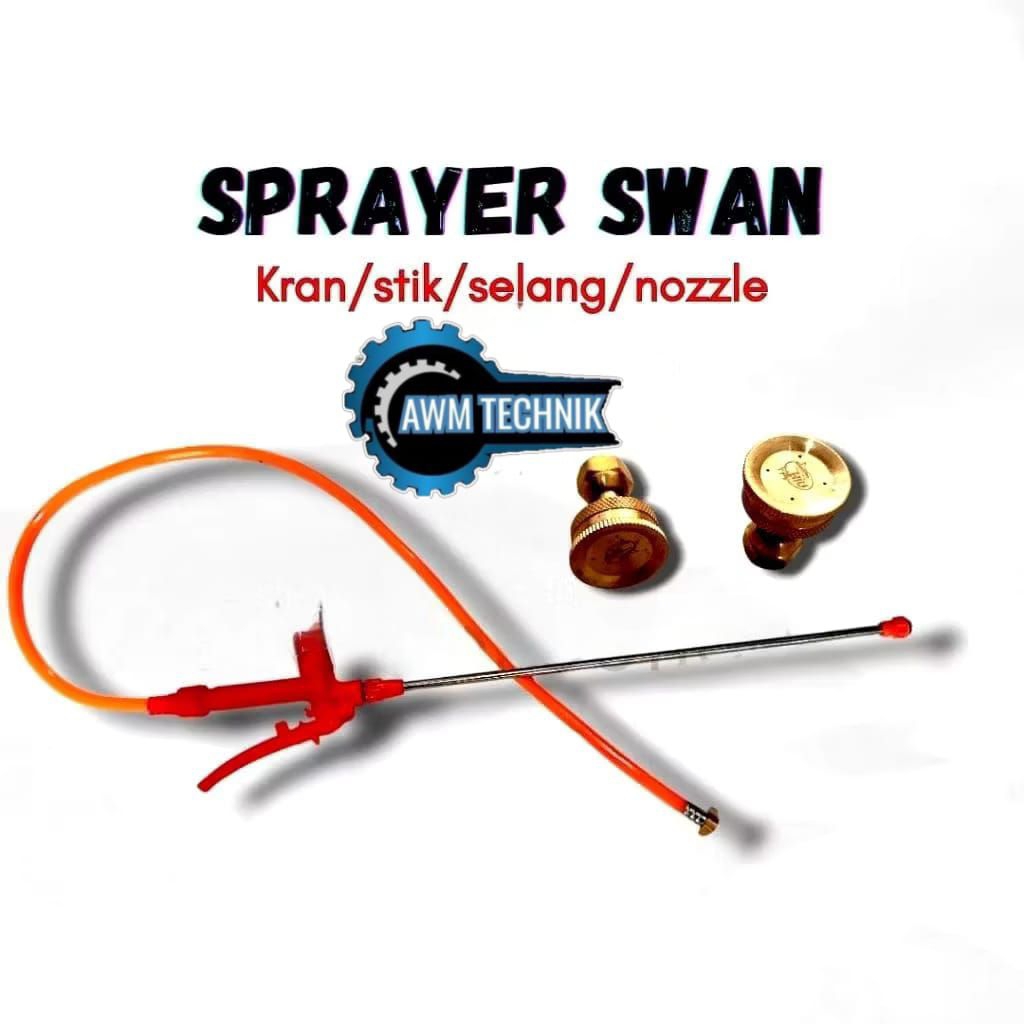 Sprayer Swan Elektrik Manual Kran Selang Stik Swan Nozzle L.4 Swan Lurus/Bengkok Kuningan