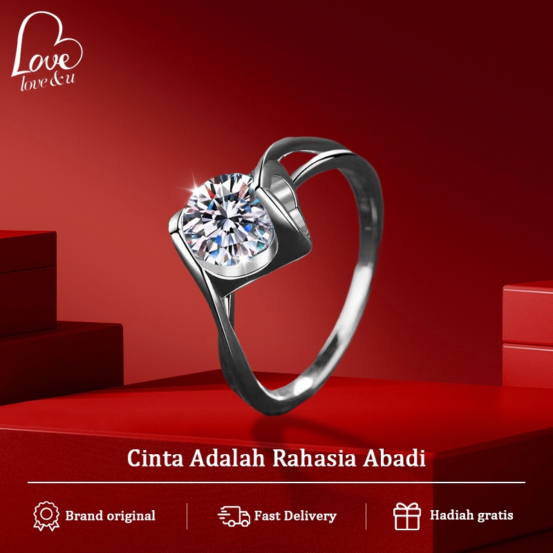 Love&u - Subeng - Cincin Titanium Wanita Anti Karat - Perhiasan Wanita Elegan dan Istimewa
