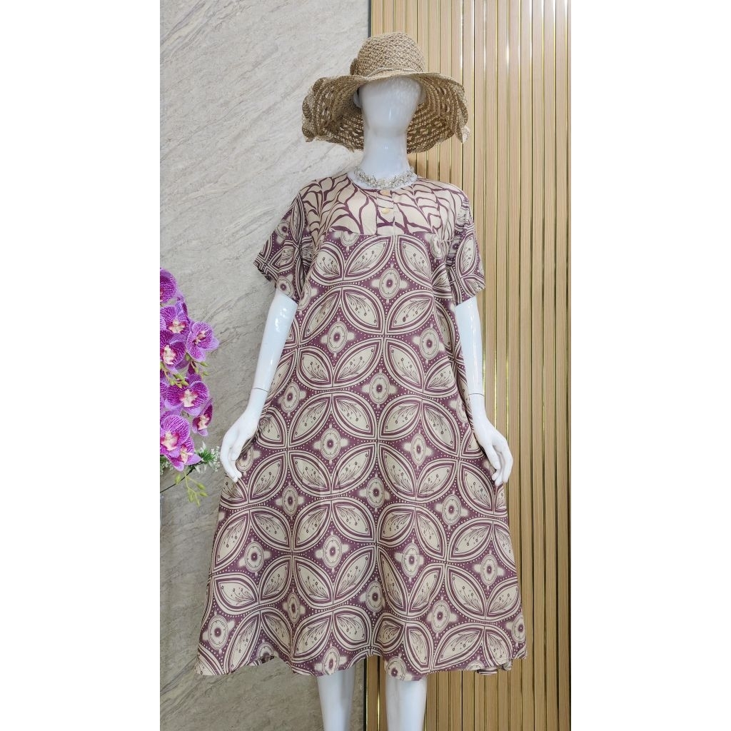 Daster Klok Sutra ungu