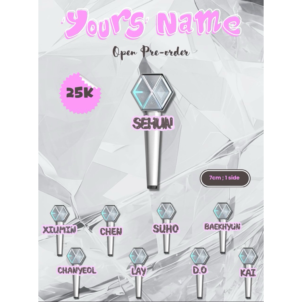 EXO ACRYLIC LIGHTSTICK RING - Fanmade