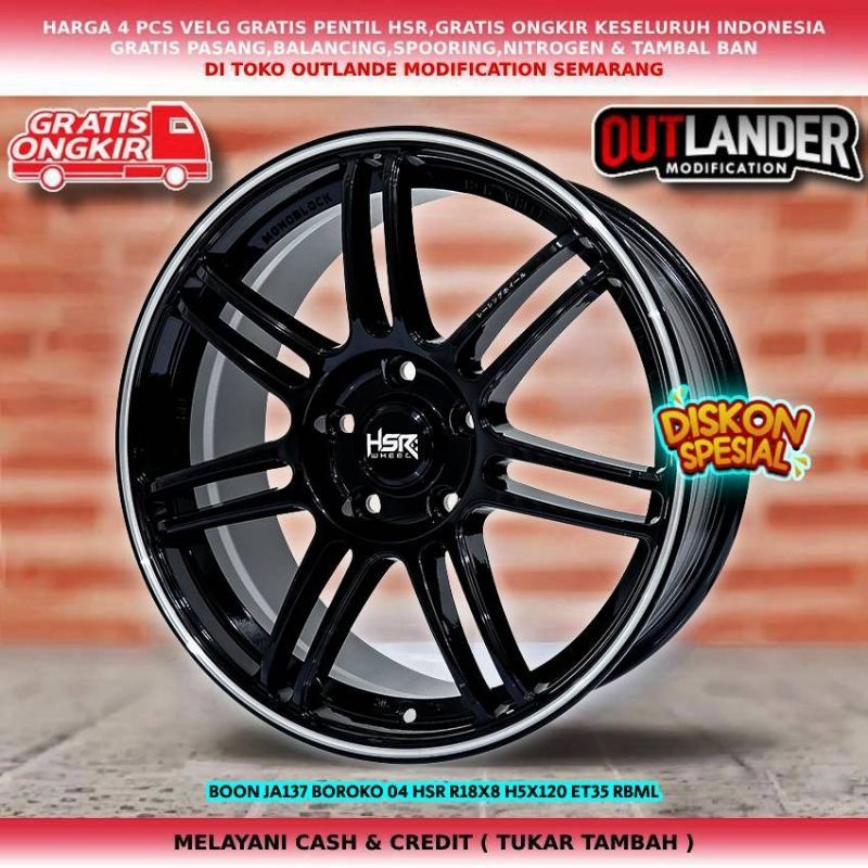 Velg R18 Untuk Mobil Bmw E36, E46, E90, E60, E34, E39, F10, F30, G30, X1, X3, X5 Dll HSR BOON R18