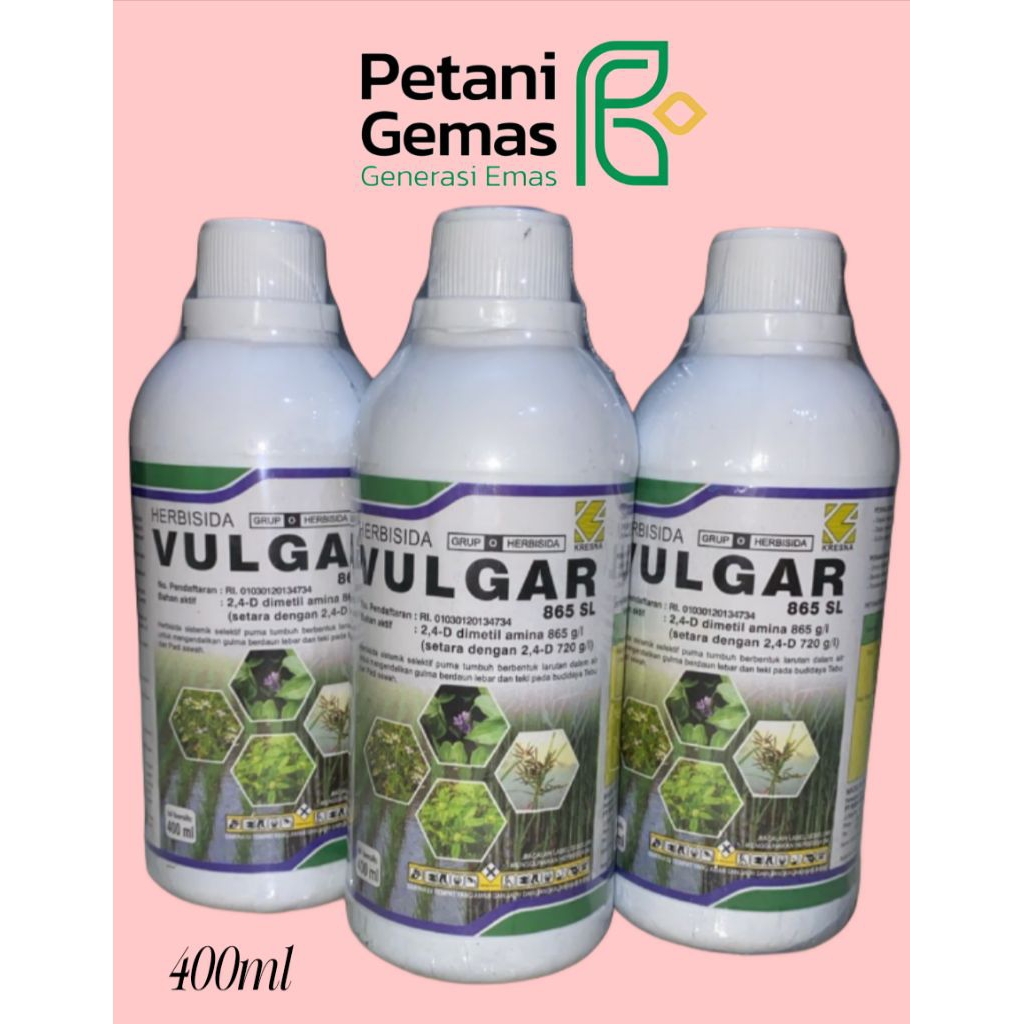 herbisida VULGAR 865sl 400ml - sistemik selektif untuk padi dan tebu