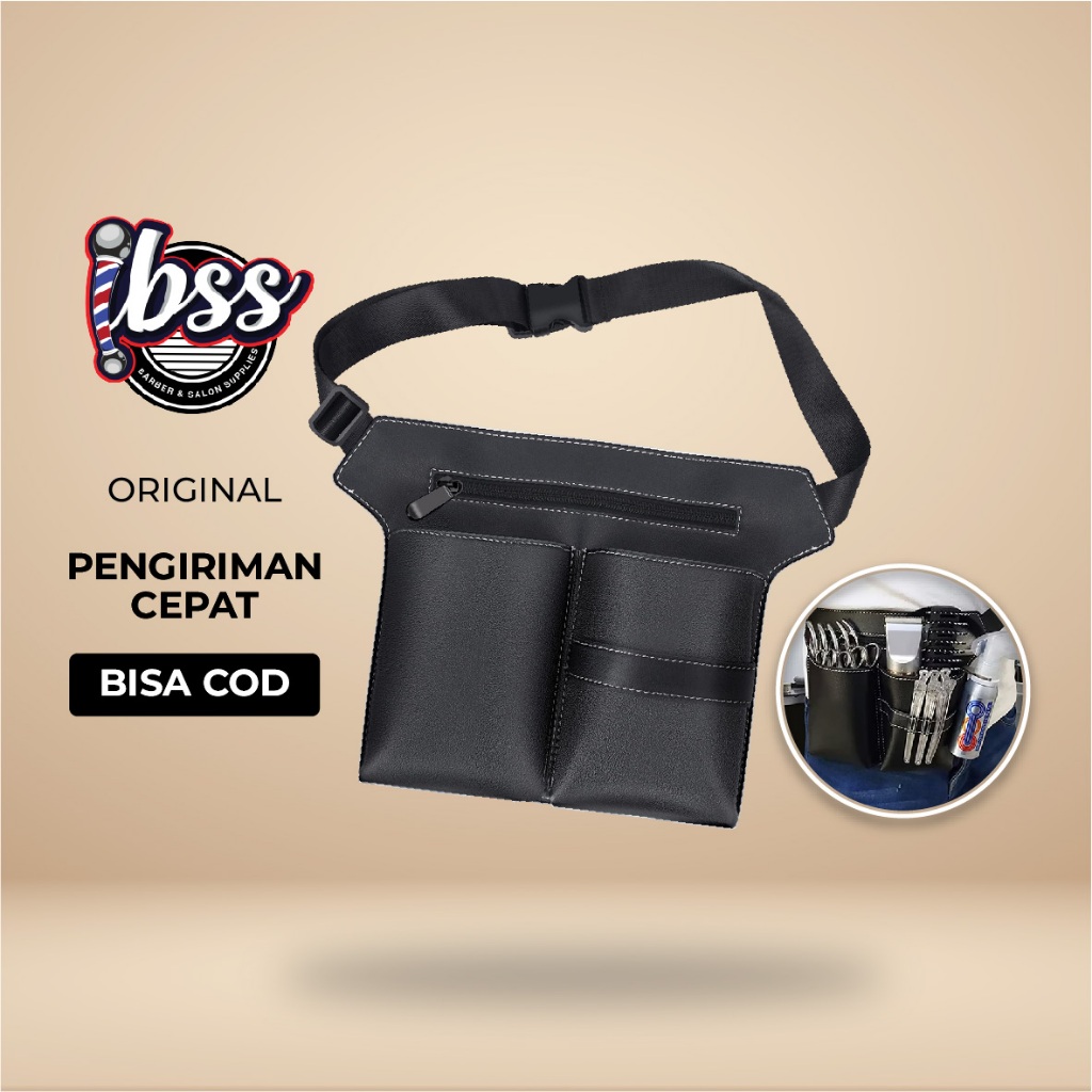TAS PINGGANG MULTIFUNGSI BARBER DAN SALON / TAS HAIRDO / TAS SALON KECANTIKAN / IBSS / INDOBARBERSAL