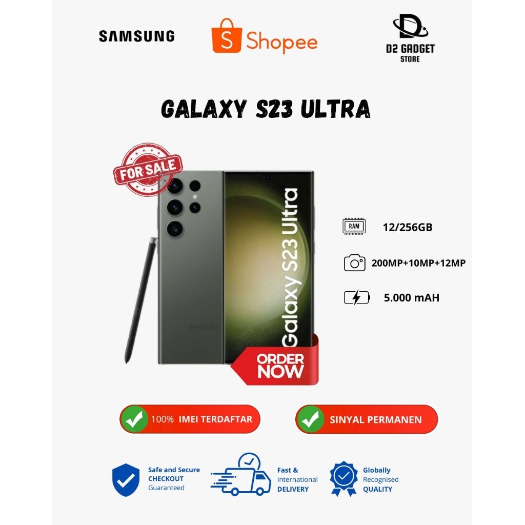 Samsung Galaxy S23 Ultra 12/256GB  Mulus - Second Garansi Resmi SEIN