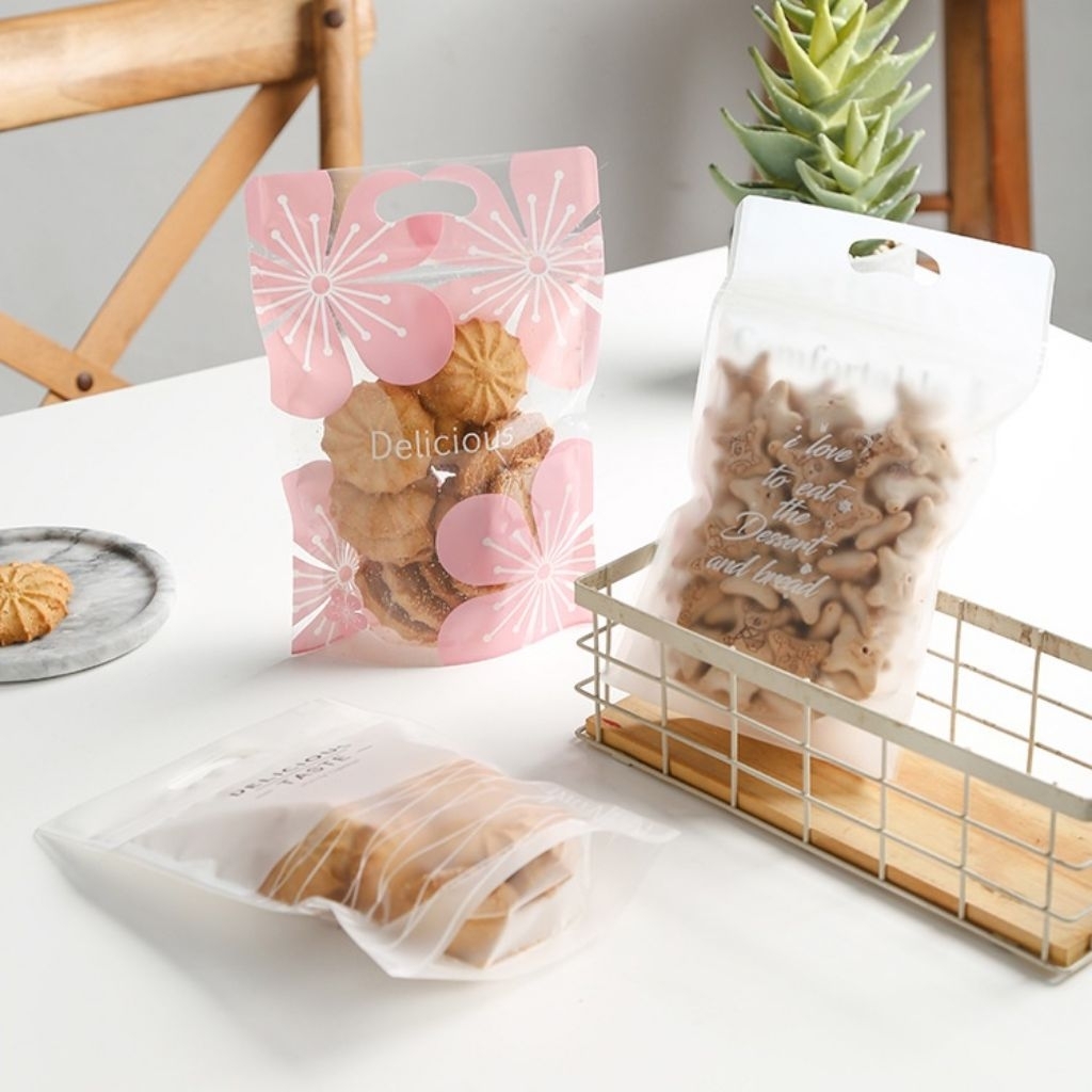 25pcs Plastik Klip Biskuit Permen Kemasan Ziplock Desain Unik dan Lucu