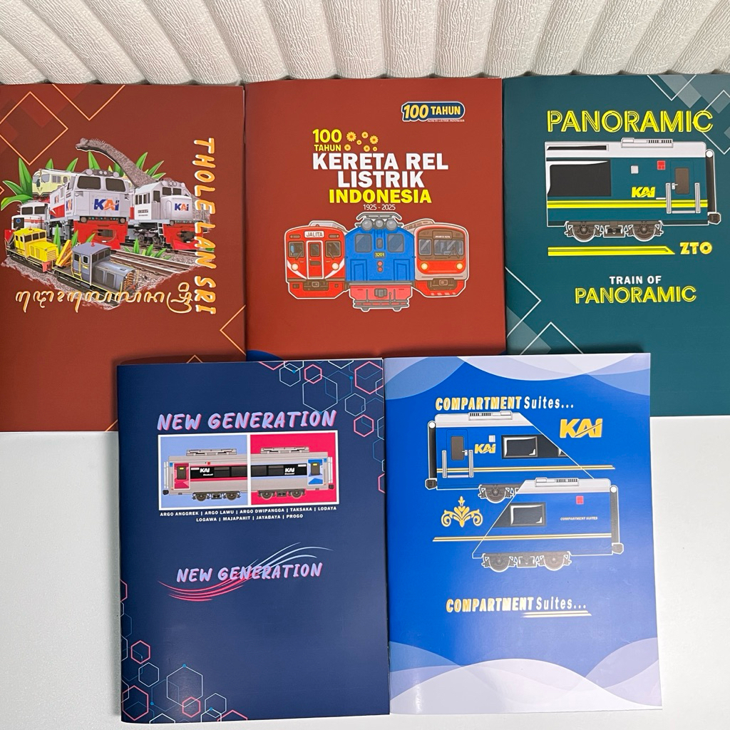 BUKU TULIS KERETA API | DESAIN by IMAN ZTO | FREE STICKER LOKOMOTIF