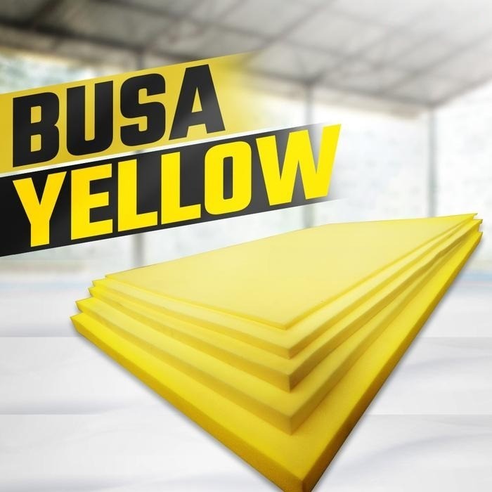 Busa Yellow Royal Foam Lembaran D.22 Ukuran 100x200x6cm (untuk sofa, alas jok, kursi, packing)