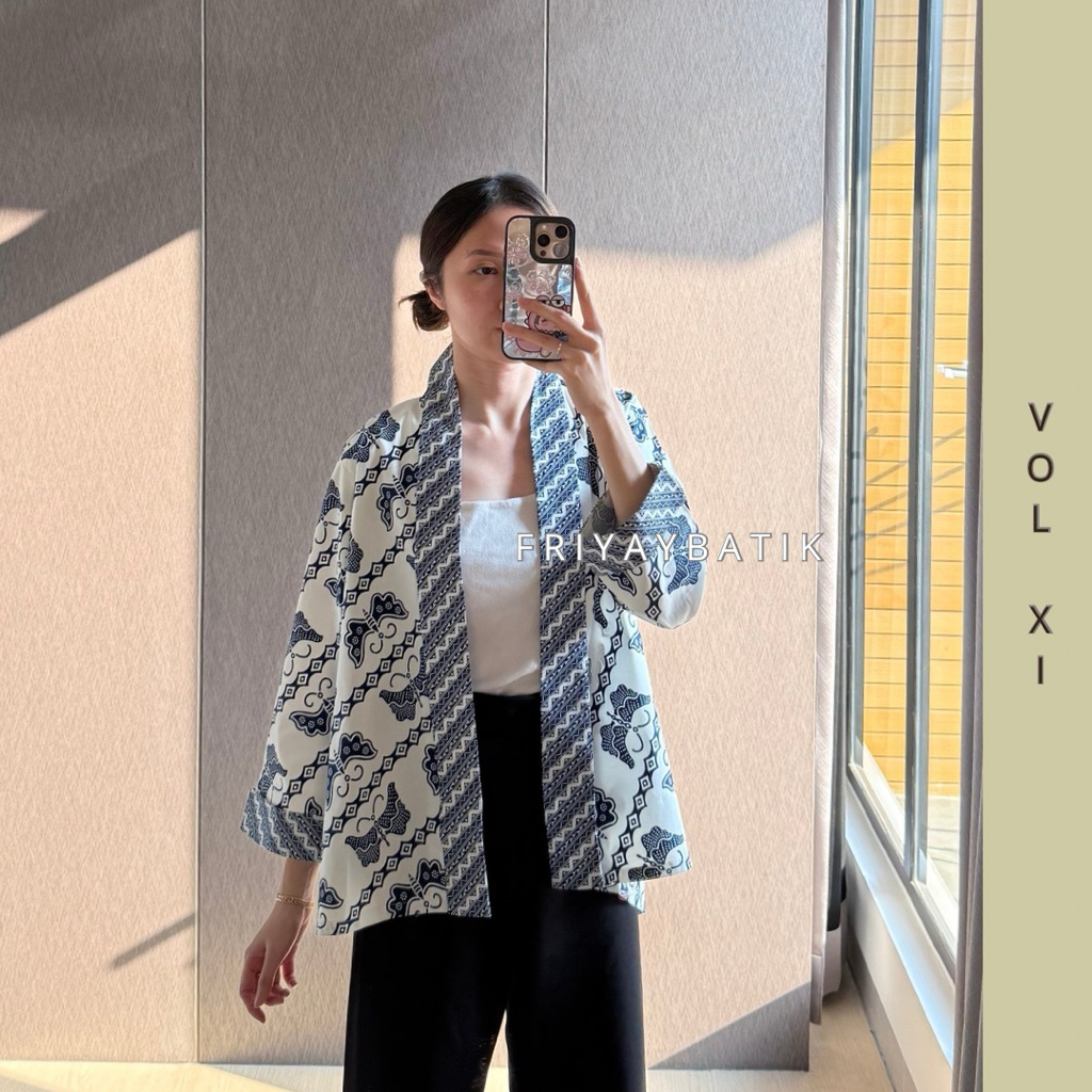 Alani Outer Batik / Baju Atasan Batik Modern Wanita Lengan 7/8