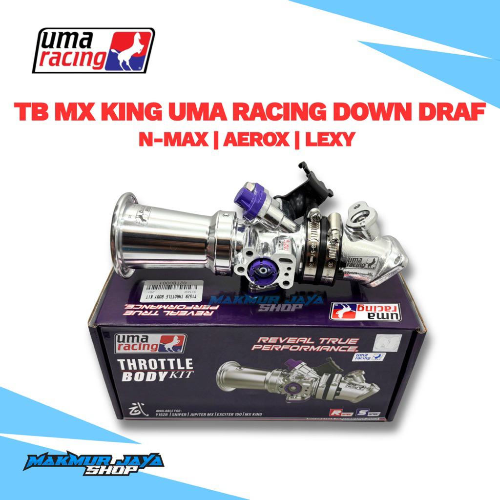 THROTTLE BODY KIT UMA RACING TB DOWNDRAFT UMA MX KING 150 Y15ZR, NMAX NEW, AEROX OLD,AEROX NEW, AERO