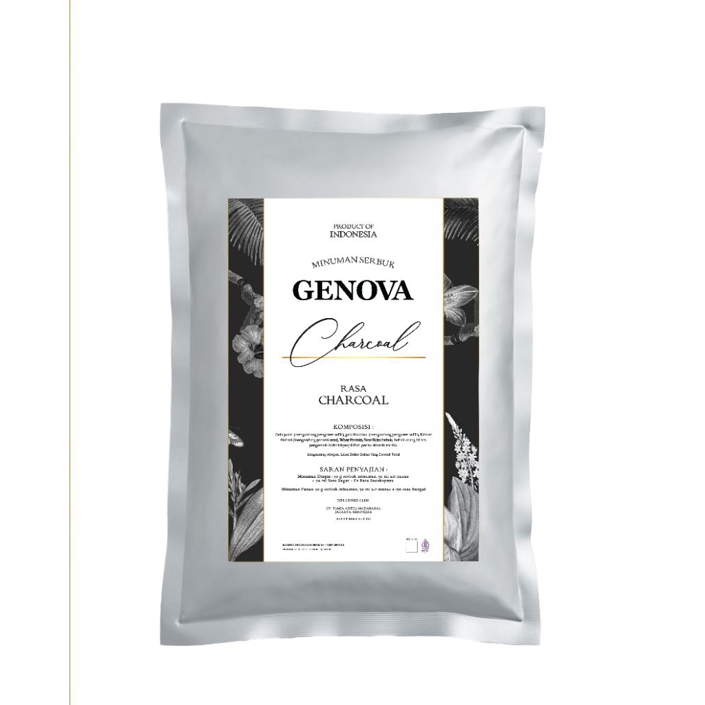 Genova - Charcoal powder 1kg - bubuk minuman rasa charcoal