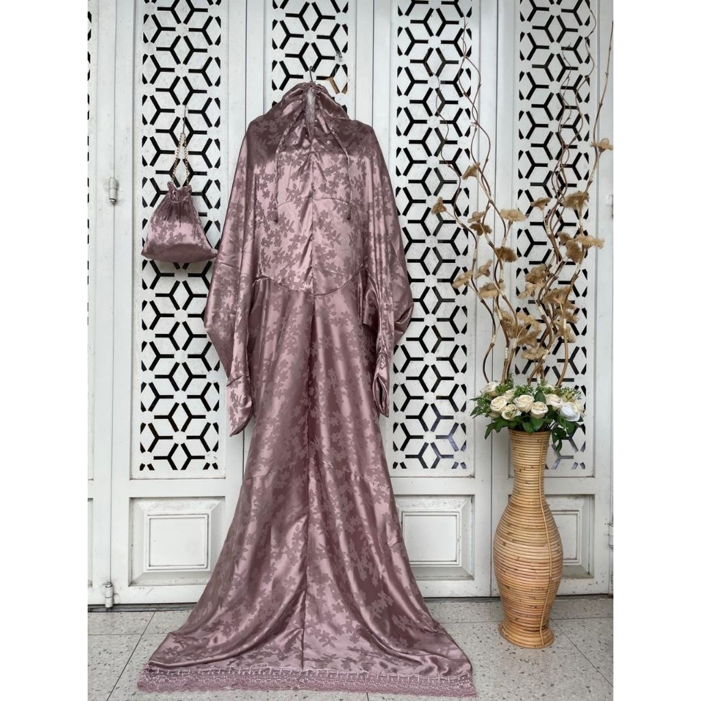 Mukena terusan sutra SIMPEL mewah