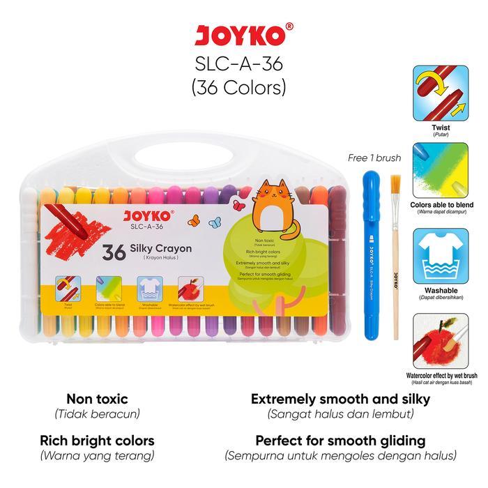 Joyko Silky Crayon 36 Warna SLC-A-36