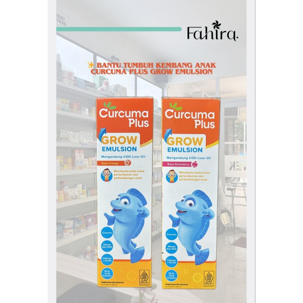 Curcuma Plus Grow Emulsion 200ml. Sirup Multivitamin anak.