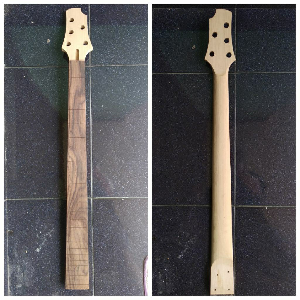 neck gitar bass custom mentahan, model CORT senar 5