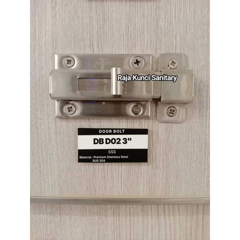 Door Bolt/Slot Pintu/Grendel Pintu/Kunci Pintu Alumunium/D02 2"/3"/Dekkson/Dekson/Stainless