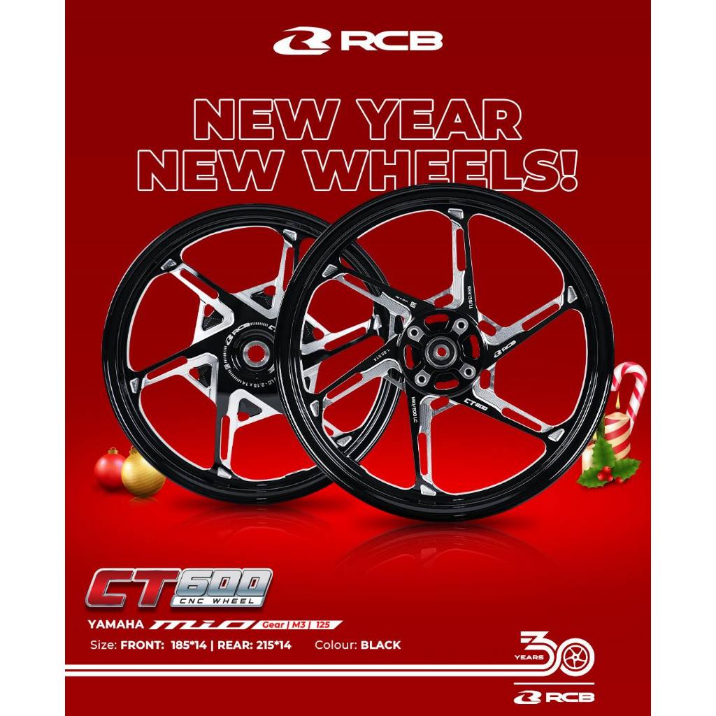 VELG RCB CT600 MIO M3 125 XEON GEAR BLACK VELG CNC MIO RING 14