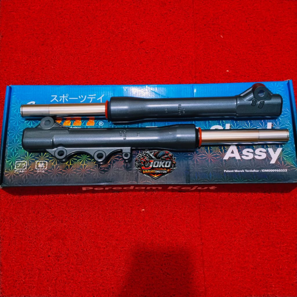 Shock depan Y125Z Yamaha 27MM Merk DAY/As shock+tabung Y125Z Yamaha 27mm Merk DAY