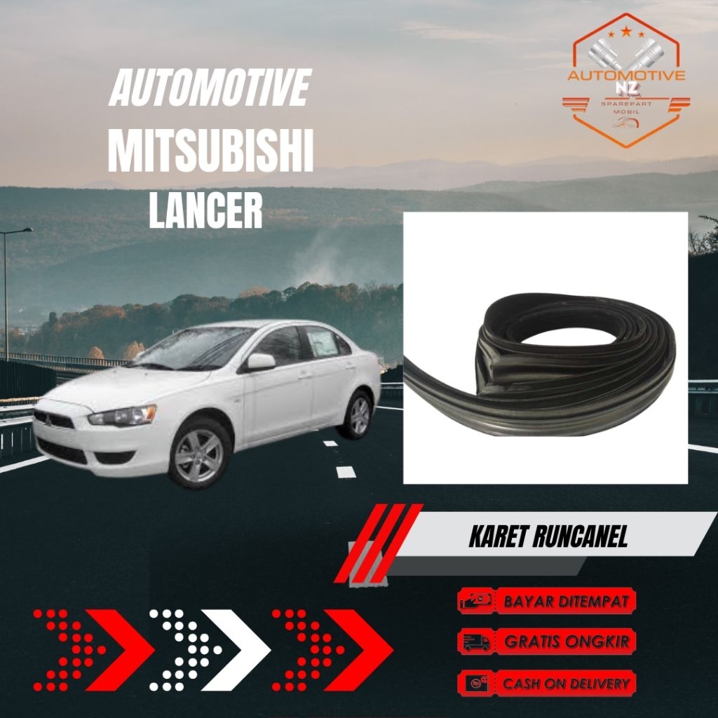 Karet Kaca Runcanel Mitsubishi Lancer | Lis Kaca Depan Belakang | Karet Kaca Mobil Original Quality