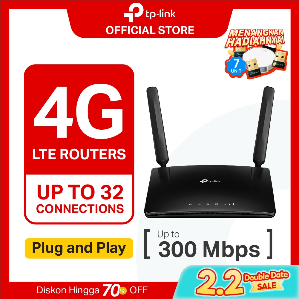 TP-Link TL-MR6400 | 4G LTE Router | 300 Mbps Wireless N Modem | Sim Card | All Operator | 4 Port LAN