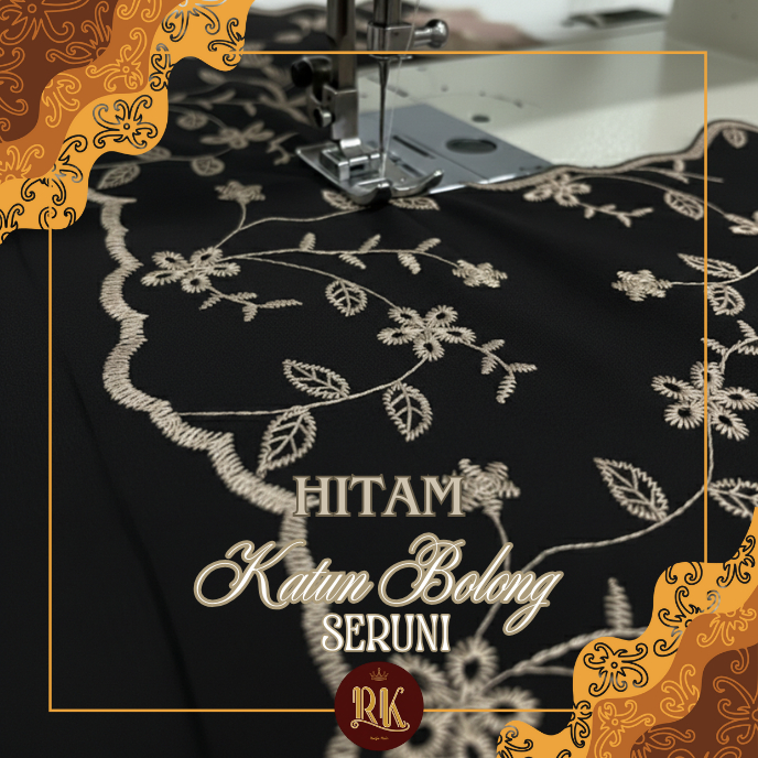 Kain Katbol Katun Bordir Bolong "SERUNI" Premium Motif PREMIUM Halus Murah Per Setengah Meter Untuk 