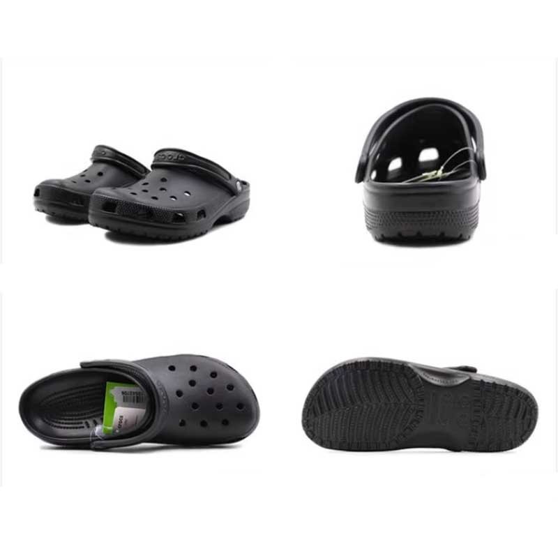 BESTPROMO CROCS CLASSIC CLOG BLACK - SANDAL BAKIAK UNISEX PRIA & WANITA ORIGINAL STYLE (HITAM)