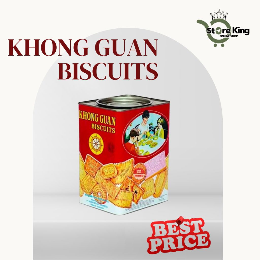 Khong Guan / Biscuits / Kaleng / 1 karton isi 6
