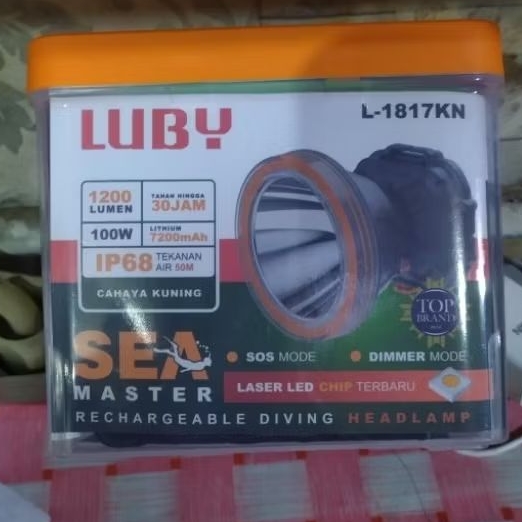 senter kepala selam luby L1817KN L 1817kN L1817K L 1817 K 100w cahaya kuning