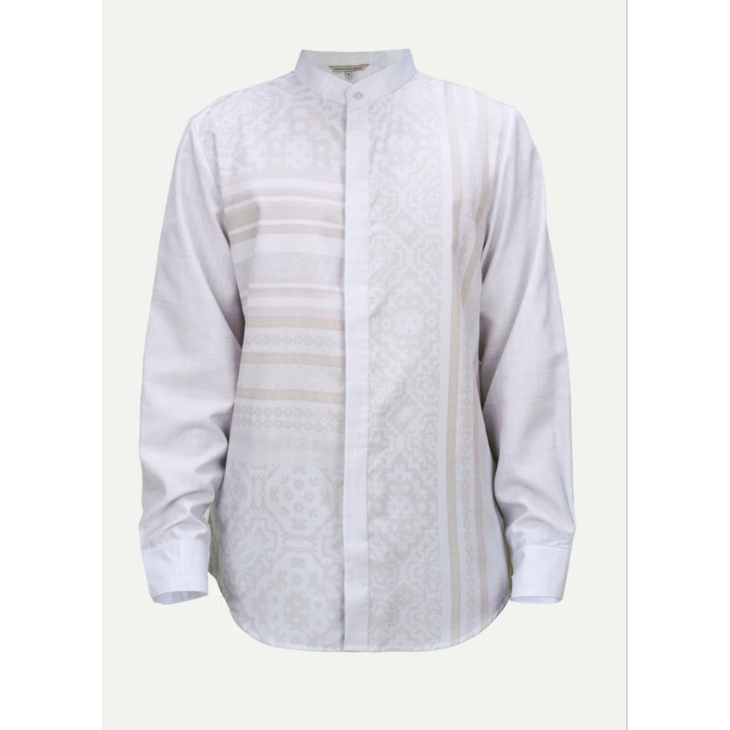 Benang Jarum Festive Finesse Men Shirt Long Sleeve Sand