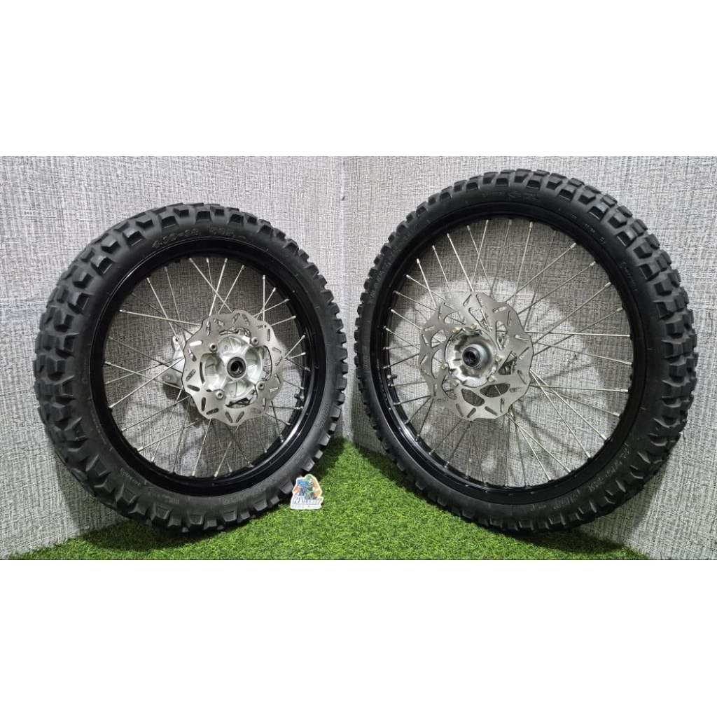 WHEELSET ORIGINAL HONDA CRF 150l 18 - 21 SECOND COPOTAN TROMOL VELG JARI JARI BAN