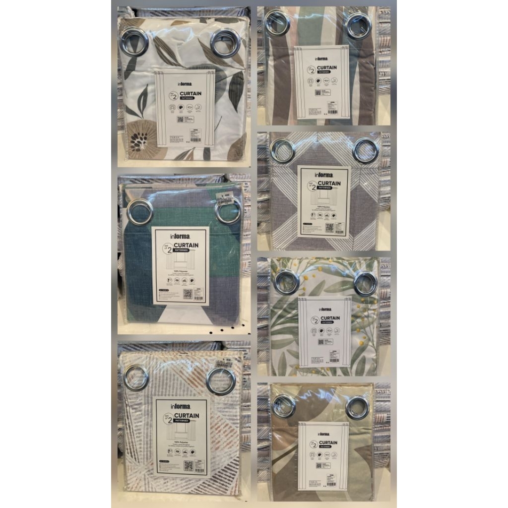 Informa set curtain 2 helai 140x250 cm / Gorden informa / Curtain set