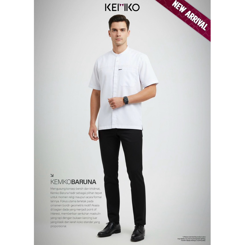 Rabbani - baju koko pria KEMKO BARUNA PDK PUTIH