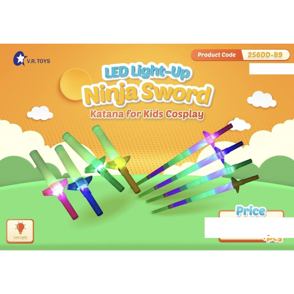 MAINAN ANAK PEDANG PANJANG PENDEK LED LIGHT