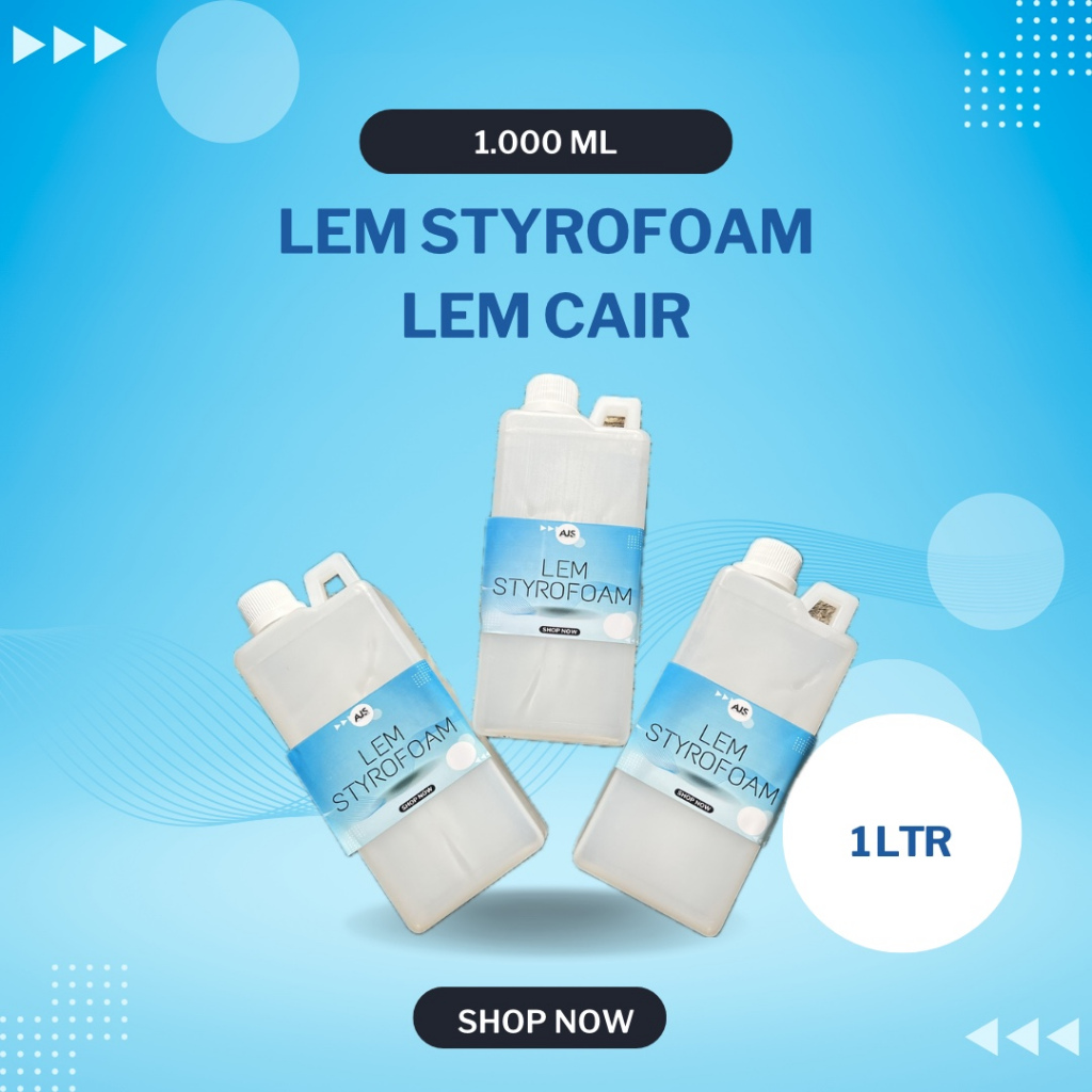 Lem Styrofoam | Lem Cair Bening | 1000 ML