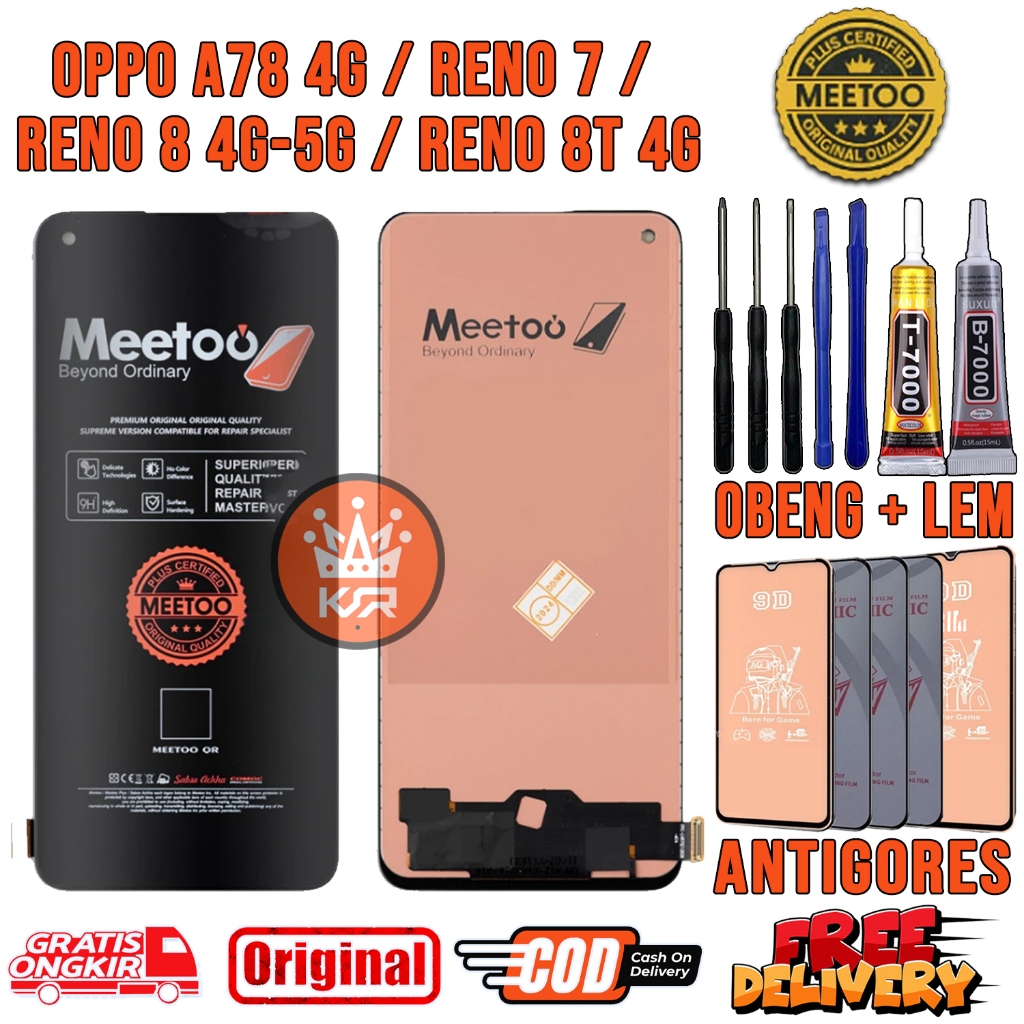 LCD Touchscreen OPPO A78 4G / RENO 7 / RENO 8 4G-5G / RENO 8T 4G MEETOO ORI Oem Original Touchscreen