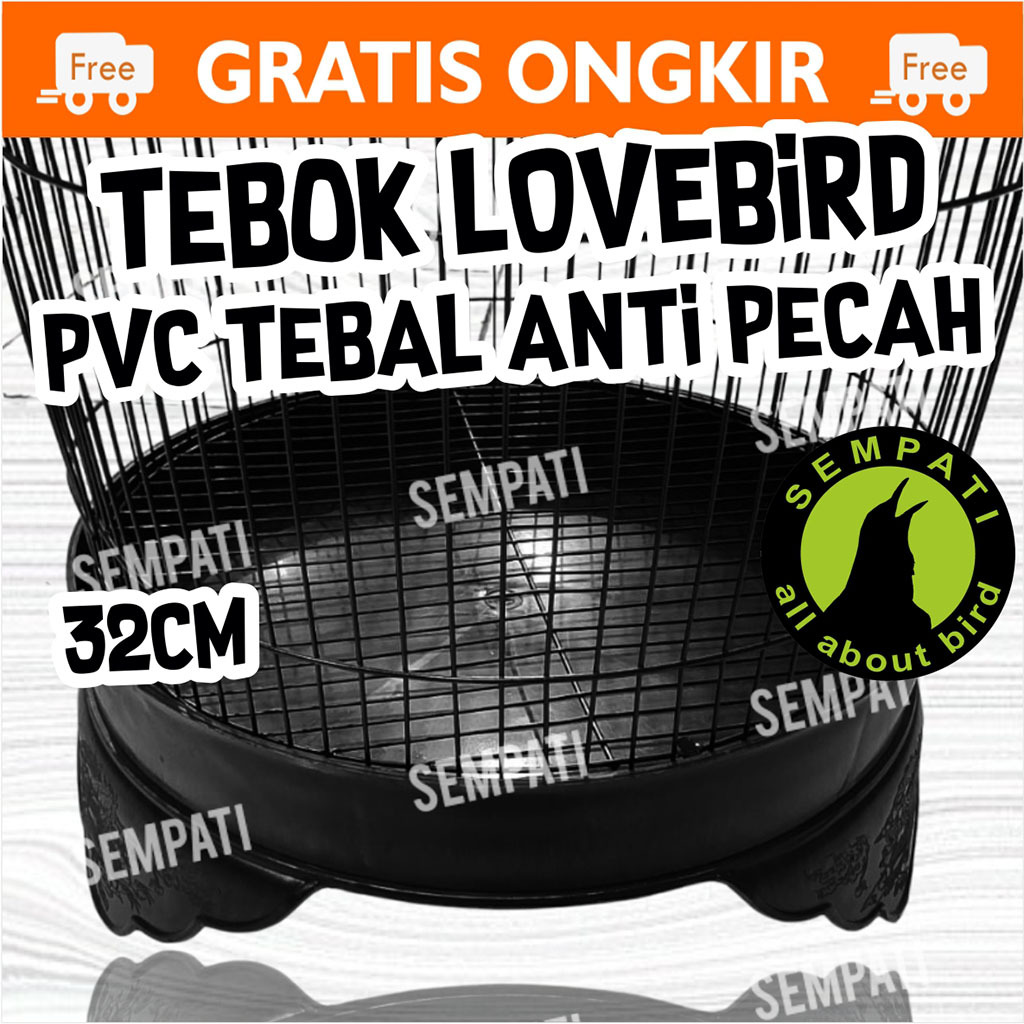 SEMPATI TEBOK LOVEBIRD PLASTIK TEBAL ANTI PECAH TEBOK SANGKAR KANDANG BURUNG LOVEBIRD LOVE BIRD TBKP