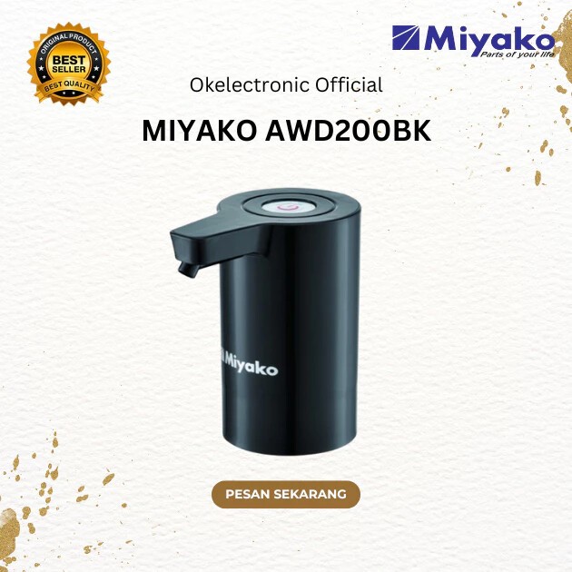 miyako awd 200 bk wh pompa air galon dispenser elektrik electric usb c awd200bk awd200wh 200bj 200wh
